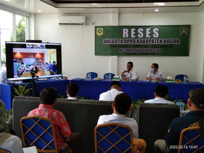 
 Reses Anggota Dewan DPRD Kabupaten Bogor dapil VI di Kecamatan Bojonggede Melalui Zoom Meeting