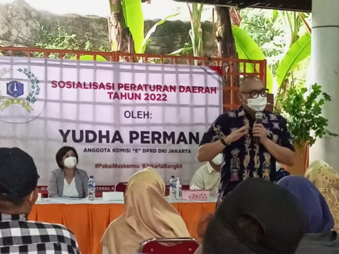 
 Anggota DPRD DKI Jakarta Fraksi Gerindra Yuda Permana Gelar Sosper No.2 Tahun 2022 di Kebon Jeruk