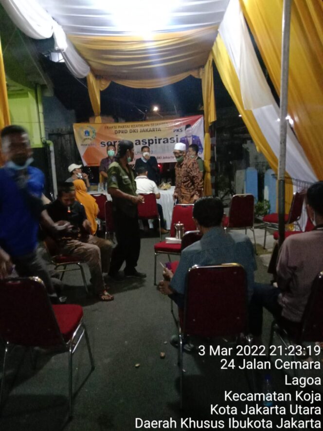 
 Fraksi PKS ( Partai Keadilan Sejahtera ) Mengadakan Sosialiasi di Wilayah Mahoni Koja Jakarta Utara