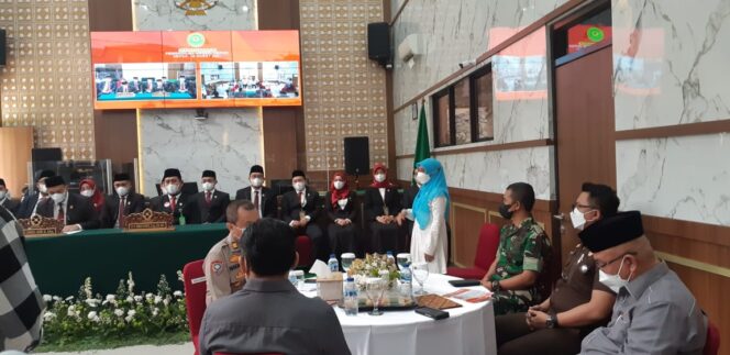 
 Danramil 03/Sukmajaya Hadiri Acara Refleksi Kinerja Pengadilan Negeri Depok Tahun 2021
