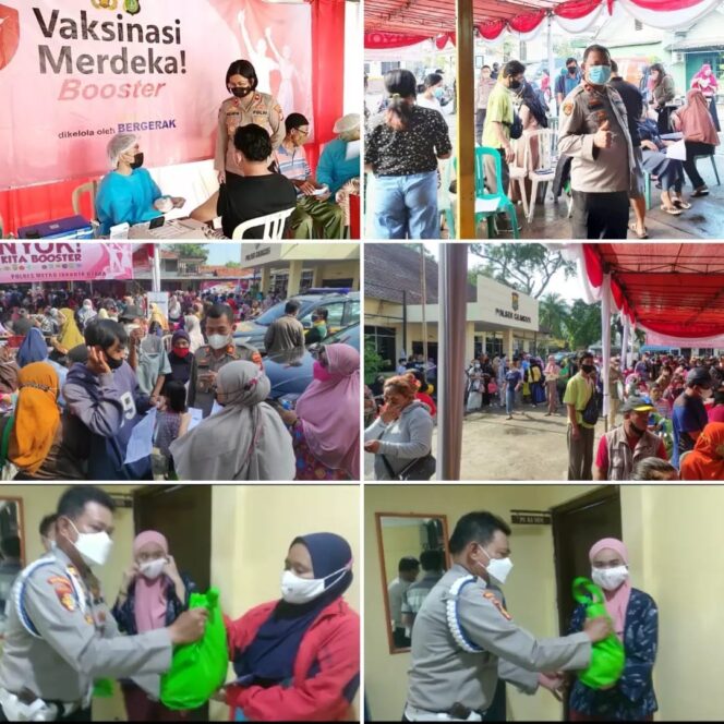 
 Kegiatan Vaksinasi Merdeka Booster di Polsek Cilincing Polres Metro Jakut