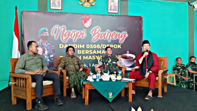 
 Bangun Sinergitas, Dandim Depok Gelar Ngopi Bareng dengan Tokoh Masyarakat