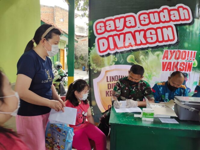 
 Bantu Capaian Vaksinasi Jelang Mudik, Koramil 04 Cengkareng Gelar Vaksinasi