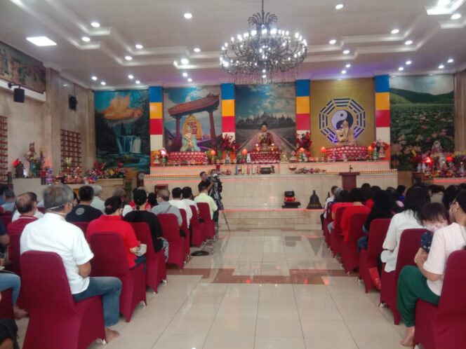 
 Pengamanan Perayaan Hari Waisak 2566 BE (BUDDHIST ERA) DI Vihara Silaparamita Oleh Babinsa Dan Tiga Pilar Cipinang Besar Selatan