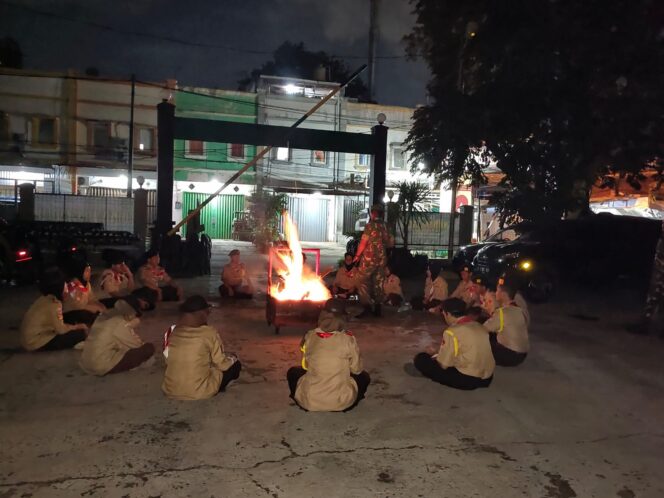 
 Api Unggun Saka Wira Kartika Menerangi Makoramil04 Cengkareng