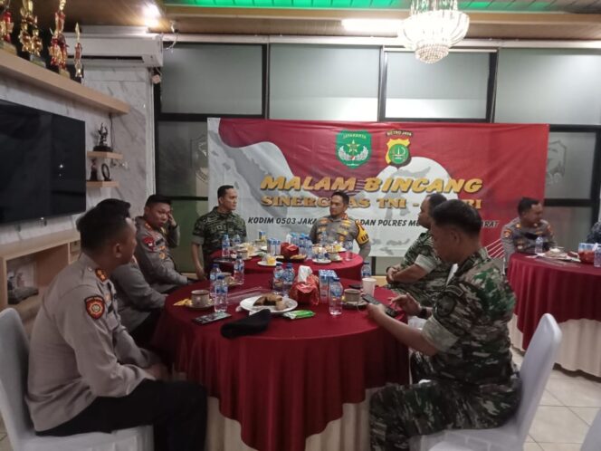 
 Silaturahmi dengan Dandim, Kapolres Metro Jakarta Barat Kunjungi Makodim 0503/JB