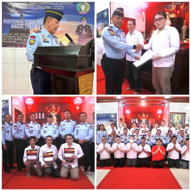 
 35 WBP Rutan Kelas I Jakarta Pusat Beragama Buddha Terima Remisi Khusus Waisak