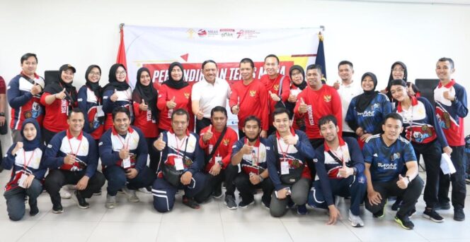 
 Peringatan Hari Dharma Karya Dhika ke-78 Bapas Kelas I Jakbar Selenggarakan Turnamen Tenis Meja