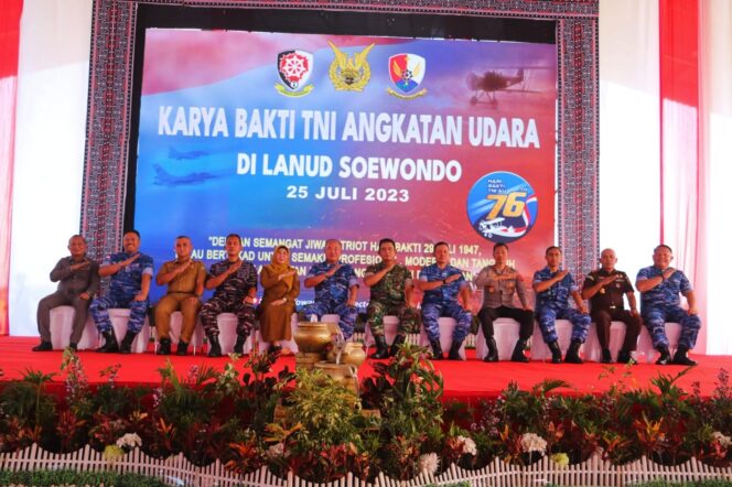 
 Kunjungan Wakasau Dalam Rangka Karya Bakti Di Lanud Soewondo Medan