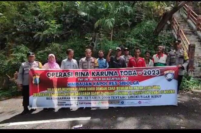 
 Polres Sibolga Melaksanakan Ops Bina Karuna Toba 2023, Larang Masyarakat Tidak Bakar Hutan Dan Lahan