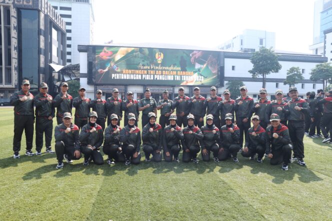 
 Wakasad Berangkatkan Kontingen TNI AD Ikuti Pertandingan Olahraga Piala Panglima TNI Tahun 2023