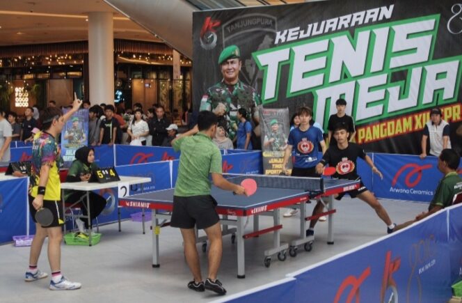 
 Kejuaraan Tenis Meja Piala Pangdam XII/Tpr Ditutup, Berbagai Kejutan Terjadi