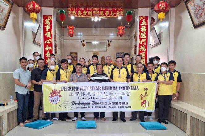 
 Bimbingan Dharma Bagi WBP, Kalapas Kelas I Medan Apresiasi Perkumpulan Sinar Buddha Indonesia
