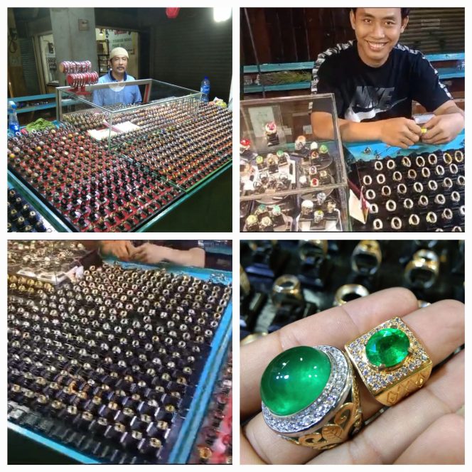 
 Rizal Haji Adri, Pedagang Aksesoris Batu Cincin di Pasar Komplek Rawa Badak lantai 1 Koja, Jakut