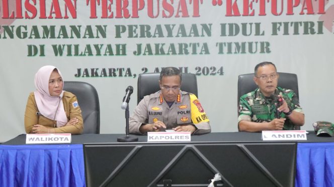 
 Rakor Lintas Sektoral Ops Terpusat Ketupat Jaya 2024, Pengamanan Idul Fitri 1445 H Polres Jakarta Timur