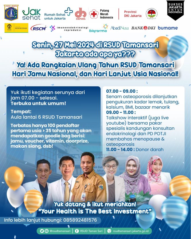
 Yuk Hadiri HUT RSUD Tamansari Jakbar