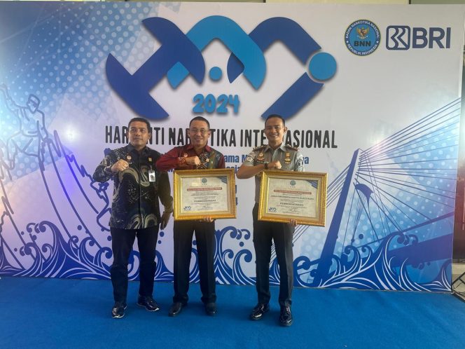 
 HANI 2024, Lapas Narkotika Kanwil Kemenkumham DKI Jakarta Mendapatkan Penghargaan dari BNN RI