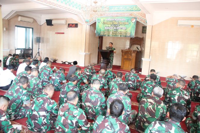 
 Peringatan Tahun Baru Hijriah 1446 H/2024 M di Masjid Al Fattah Korem 051/Wkt
