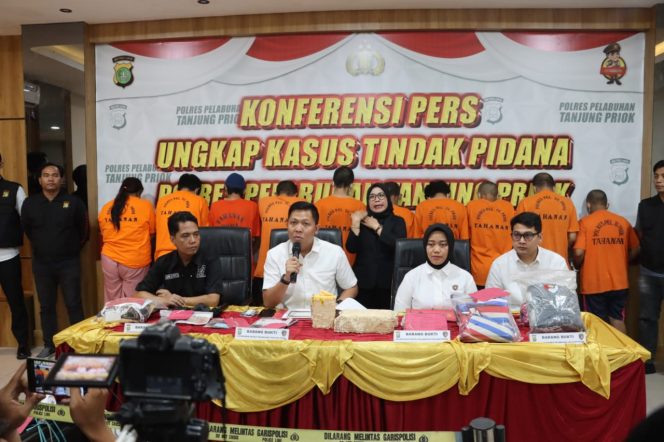 
 Polres Pelabuhan Tanjung Priok, Ungkap 10 Kasus dan Tangkap 10 Tersangka