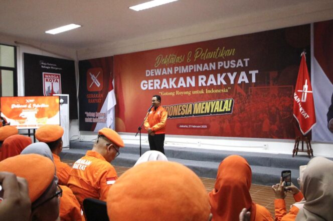 
 Gerakan Rakyat Gelar Deklarasi dan Pelantikan DPP, Ketum DPP: Anies Baswedan Adalah Panutan Kami