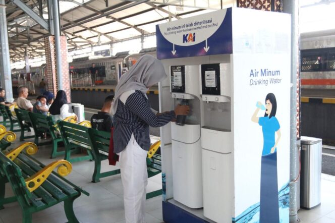 
 Kurangi Botol Plastik Sekali Pakai, KAI Daop 6 Yogyakarta Sediakan Water Station di 8 Stasiun