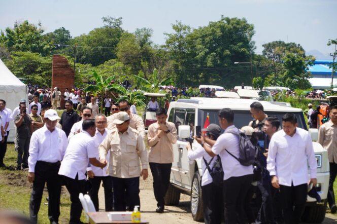 
 Kasad Hadiri Panen Raya oleh Presiden, Bentuk Komitmen Dukung Swasembada Pangan