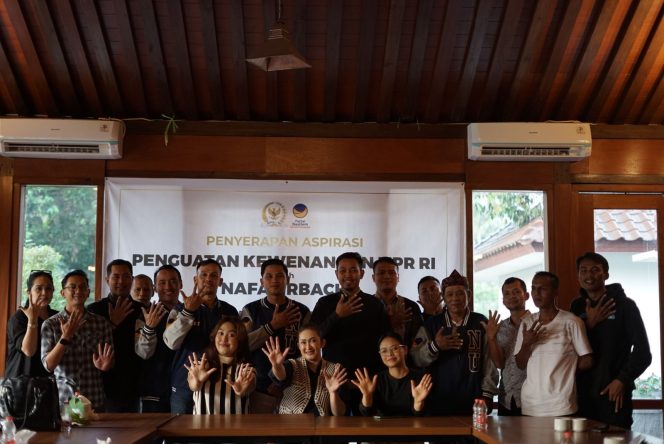 
 Anggota DPR RI Komisi IX Partai NasDem dapil VI Jawa Tengah Nafa Urbach Serap Aspirasi Masyarakat Dengan Tema Penguatan Kewenangan MPR