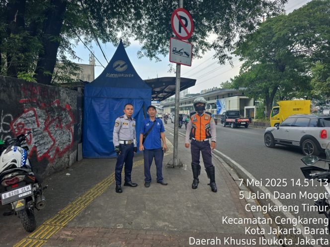 
 Koordinasi dan Himbauan di Jembatan Baru, Cengkareng
