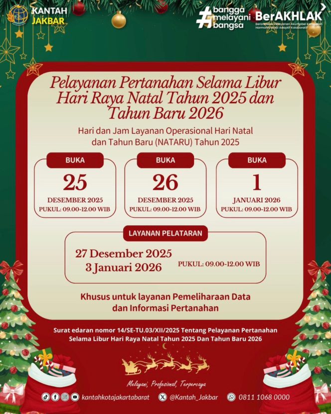 
 Kepala Kantor Jakbar Meski Libur, Warga Tetap Bisa Dapatkan Layanan Pertanahan di Kantah Kota Jakbar