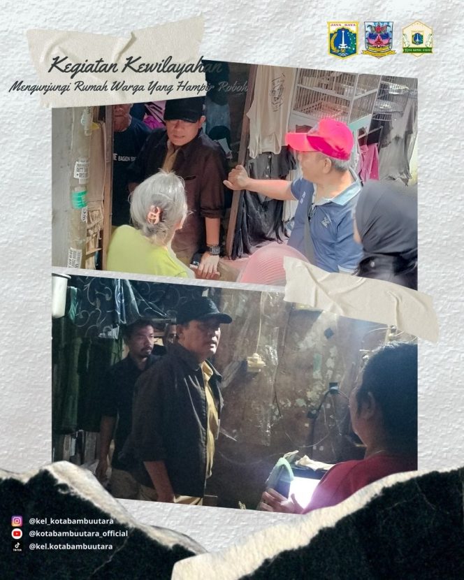 
 Lurah Kota Bambu Utara Tinjau Rumah Hampir Roboh di RT 004 RW 09