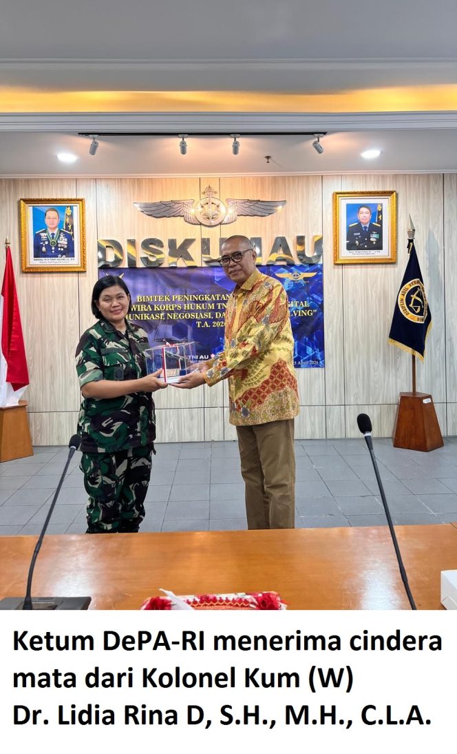 
 Ketua Umum DePA-RI Penuhi Undangan Pembicara Markas Besar TNI AU