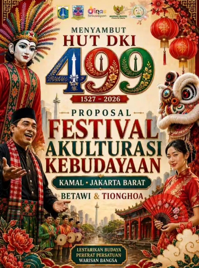 
 Festival Akulturasi Budaya Betawi dan Tionghoa Meriahkan HUT Kota Jakarta ke-499 di Kamal
